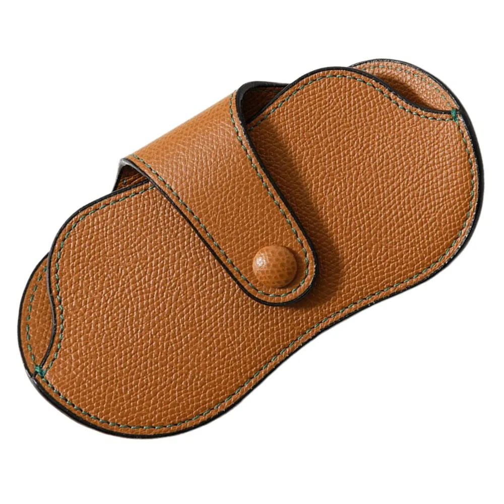 

PU Leather Sunglasses Storage Bag Durable Solid Color Sunglasses Pouch Portable Hanging Sunglasses Eyewear Accessories