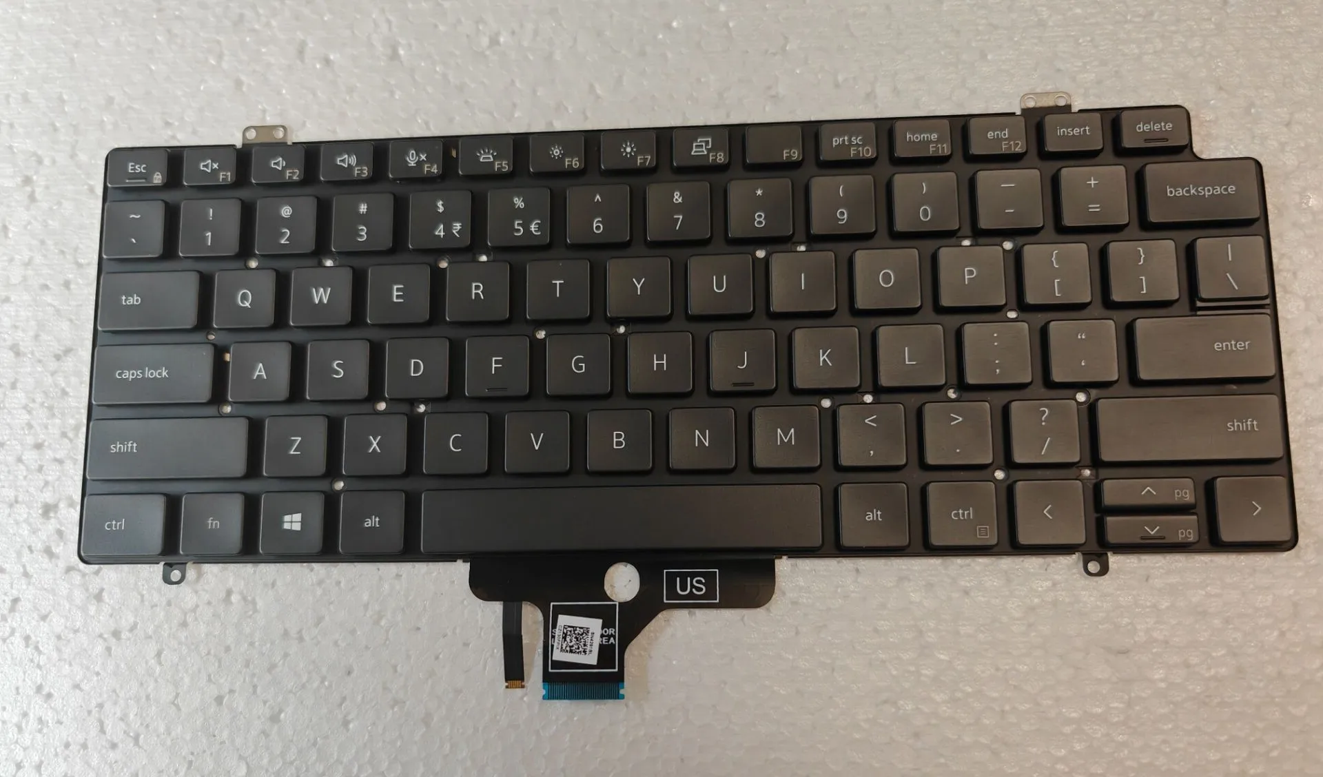 US Backlit Keyboard for DELL Latitude 7410 / 7410 2 in 1 no Frame Black