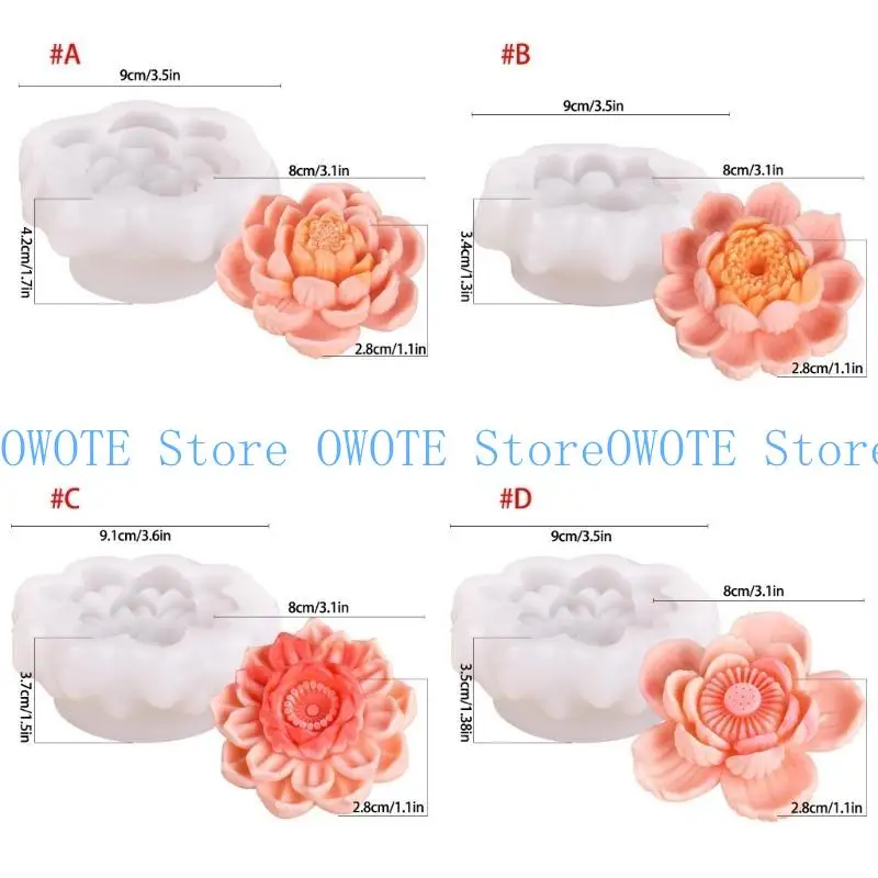 Рисунок 6 - A52E 3D Цветочная свеча форма ароматерапевтическая