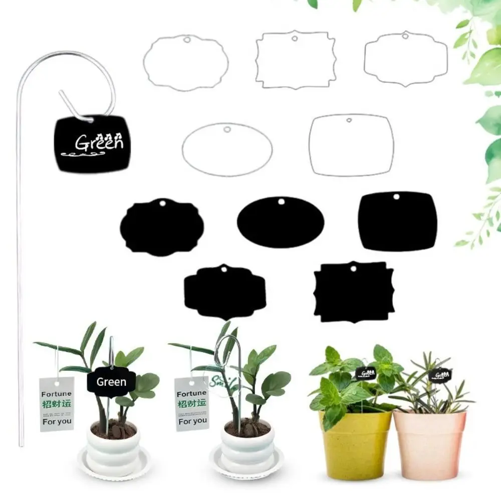 Acrylic Material Plant Labels Heavy Duty Metal Construction Plant Markers Iron Material Decorative Design Garden Stakes