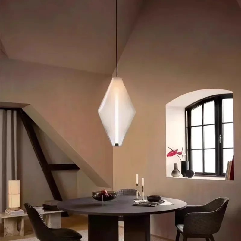 Nordic Minimalist Restaurant  LED Pendant Light  Modern Designer Glass Restaurant Small Pendant Light  Including Light Source