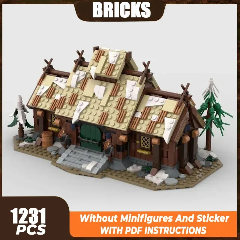 

Medieval Street View Model Moc Building Bricks Viking House Technology Modular Blocks Gifts Christmas Toys DIY Sets Assembly