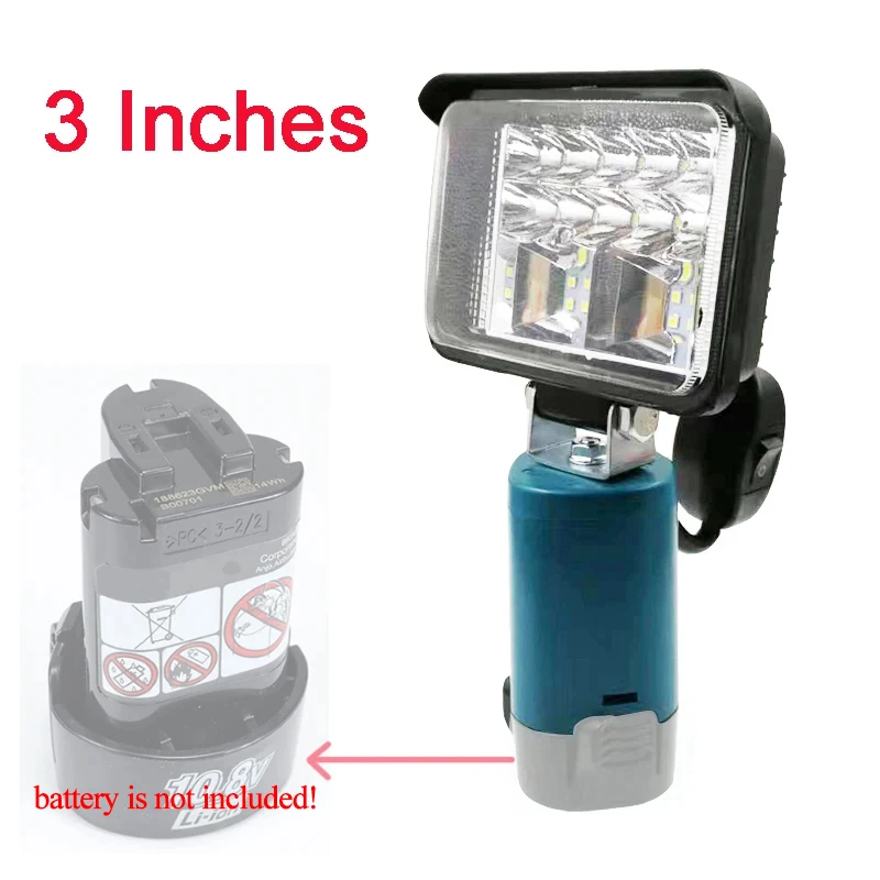 BL1013 LED Work Lights Flashlights Electric Torch Spotlight Desk Lamp for Makita 12V 10.8V Li-ion Battery High Low Ceam Control