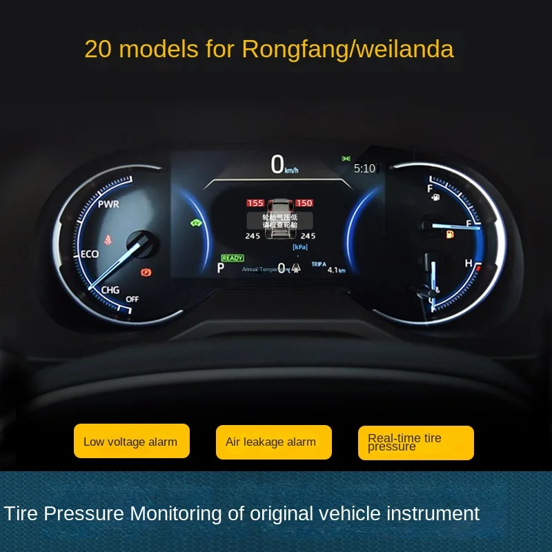 

Tire Pressure Monitoring System for Toyota 2020 Willanda RAV4 New Rongfang Built-in Dashboard Display.