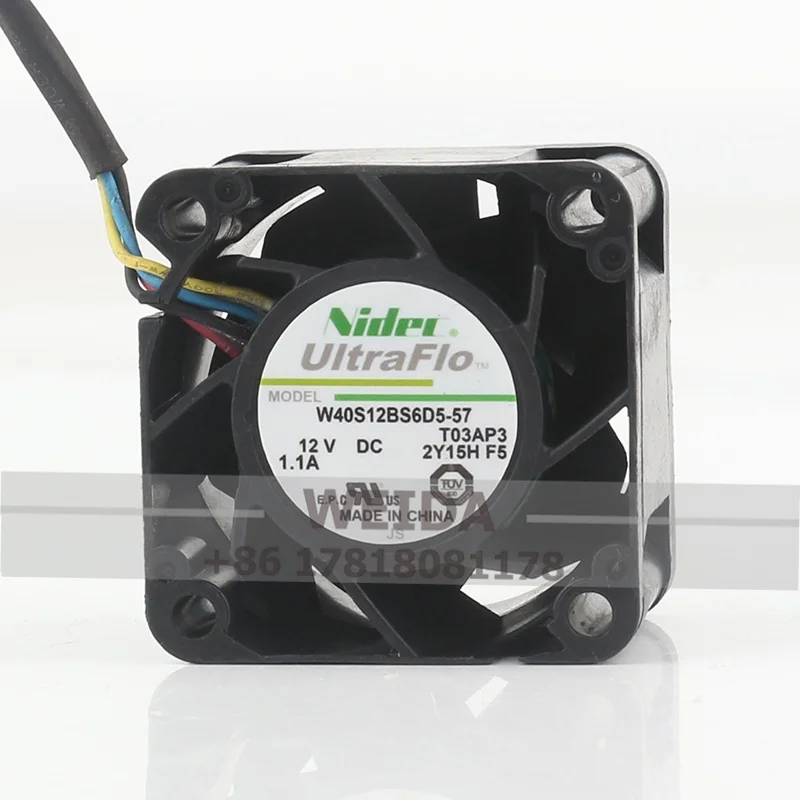 40X40X28MM DC12V 1.1A Nidec 4CM Double ball bearing 4028 cooling fan power supply violent Four-wire W40S12BS6D5-57
