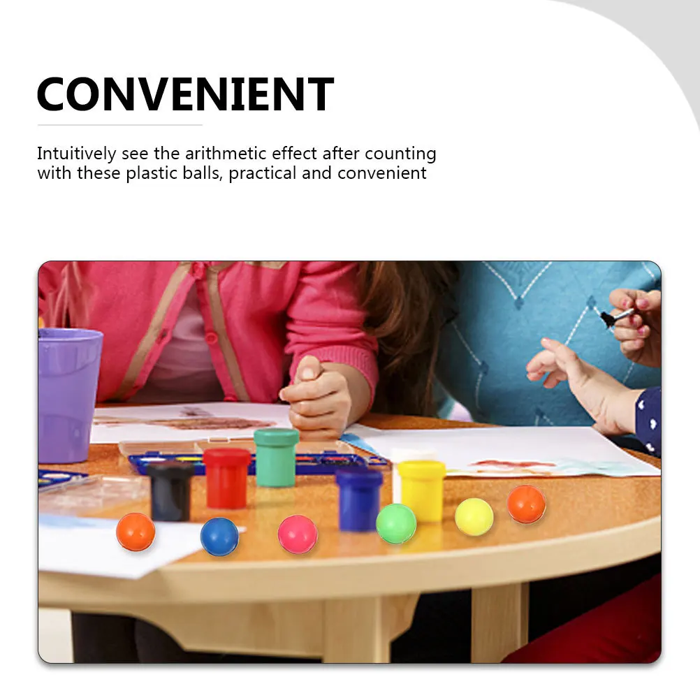200 قطعة من كرات العد الملونة عالية الجودة من البلاستيك السلس بدون فقاعات للأطفال تعلم الرياضيات والتطوير البصري والتدريس المدرسي #2