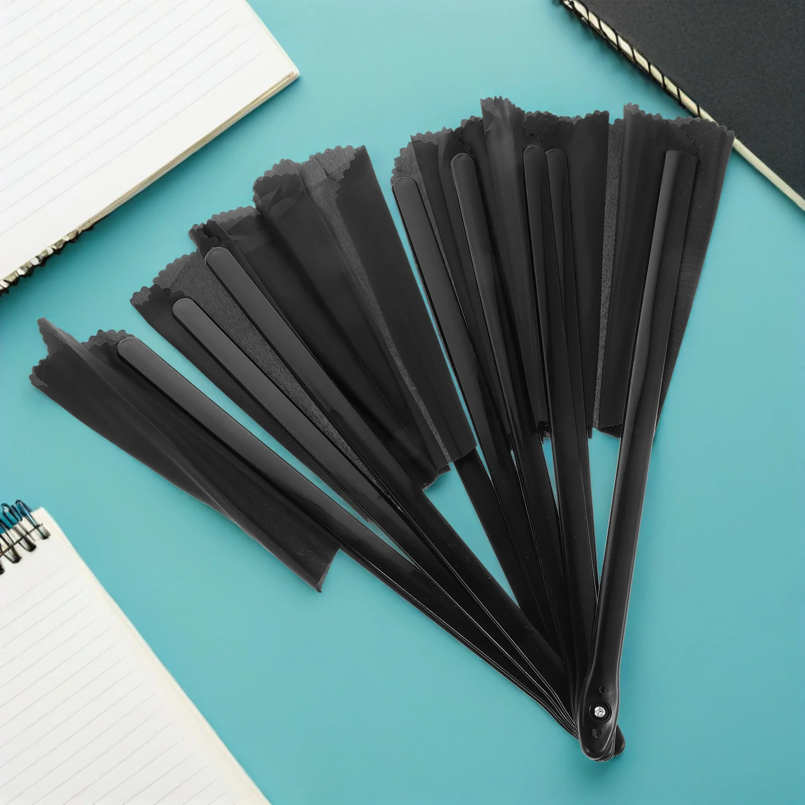 3 قطعة مروحة قابلة للطي محمولة باليد متعددة الألوان من القماش مستلزمات الحفلات ملحقات خدعة المروحة #5