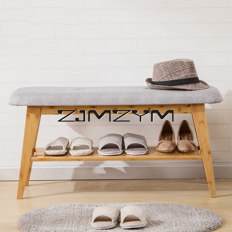 Seating European-style Shoe Bench Shoe Rack Simple Shoe Bench Multi-functional Foyer Shoe Stool Funiture