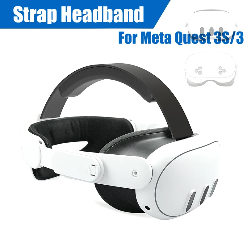 Adjustable Head Strap for Meta Quest 3S Headset Helmet Belt VR Virtual Reality Glasses Accessories for Meta Quest 3