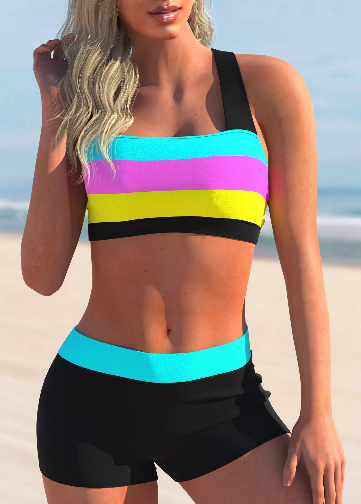 2023 New Women's Two Piece Bikini Sexy Beach Swimwear Fashion Print Bikini Set Women's Summer Fashion Swimming Bikini Swimwear