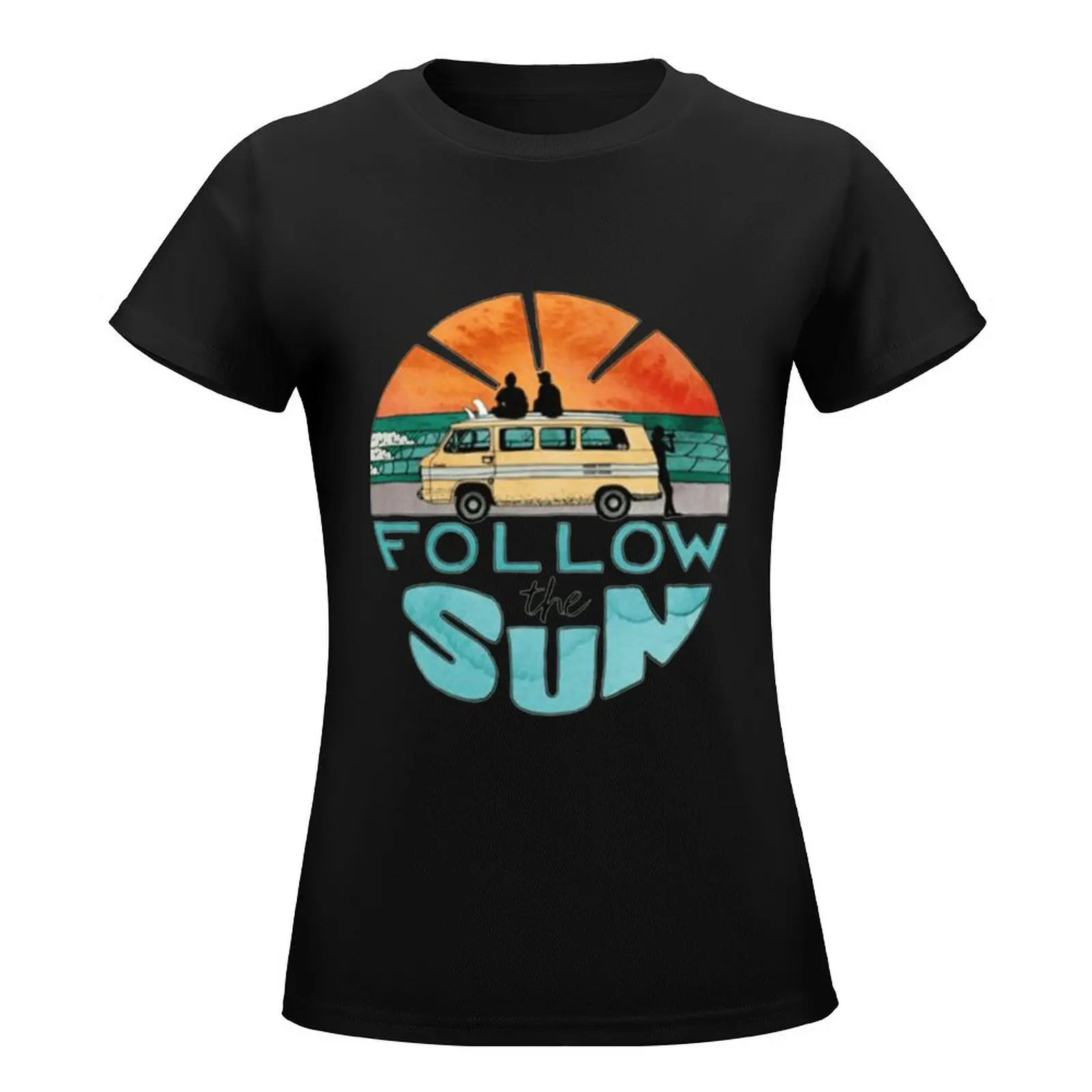 follow the sun T-Shirt plus size tops Blouse lady clothes Aesthetic clothing tight shirts for Women