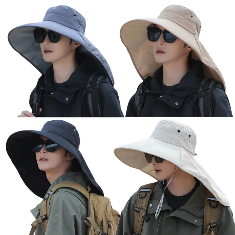 

Fisherman Male Hat Sun Protecting Hat Fashionable Sun Hat Breathable Beach Hat