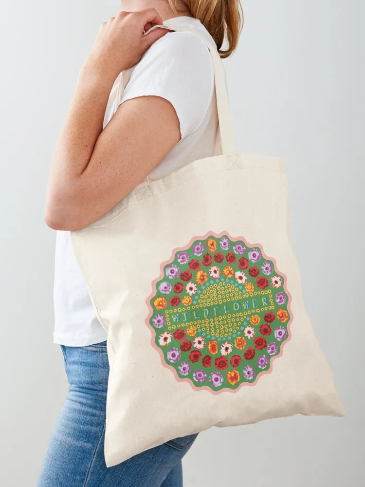 

wildflower Tote Bag free delivery bags supermarket folding bag Shopper Canvas stote bag