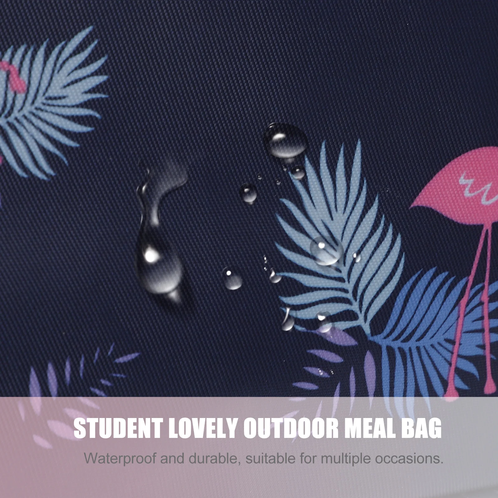 

1Pcs Insulated Lunch Bag Canvas Flamingo Printed Large Capacity Office Picnic Camping Food Carrier Smooth Zipper Tote