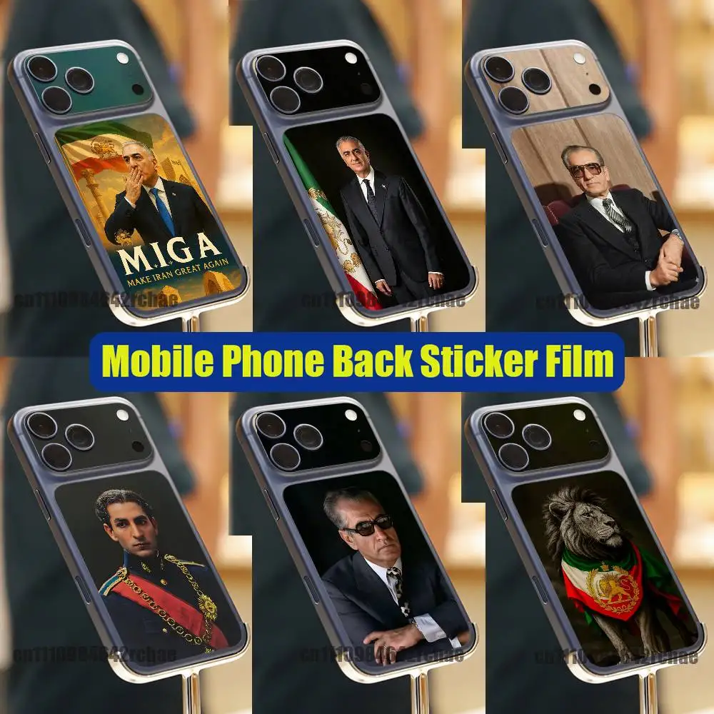 

For M-Mohammad Reza Shah Pahlavi Iran Phone Back Film Sticker iPhone 17 Pro Max Decal Skin Wrap DIY Custom Films Stickers Cover