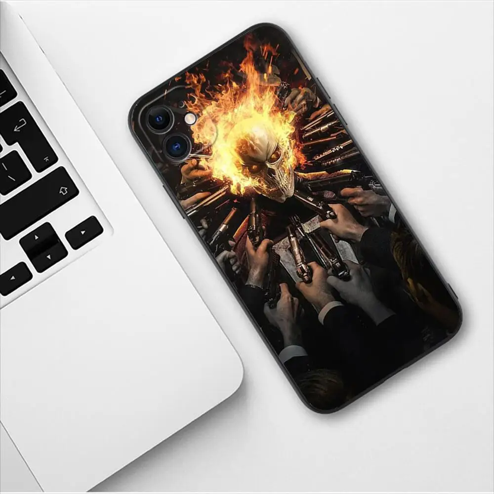 Marvel Ghost Rider Luxury TPU Phone Case For Apple IPhone 15 13 12 11 14 Pro Max Mini XR X XS  Max 6S 6 7 8 Plus SE 2020 Cover