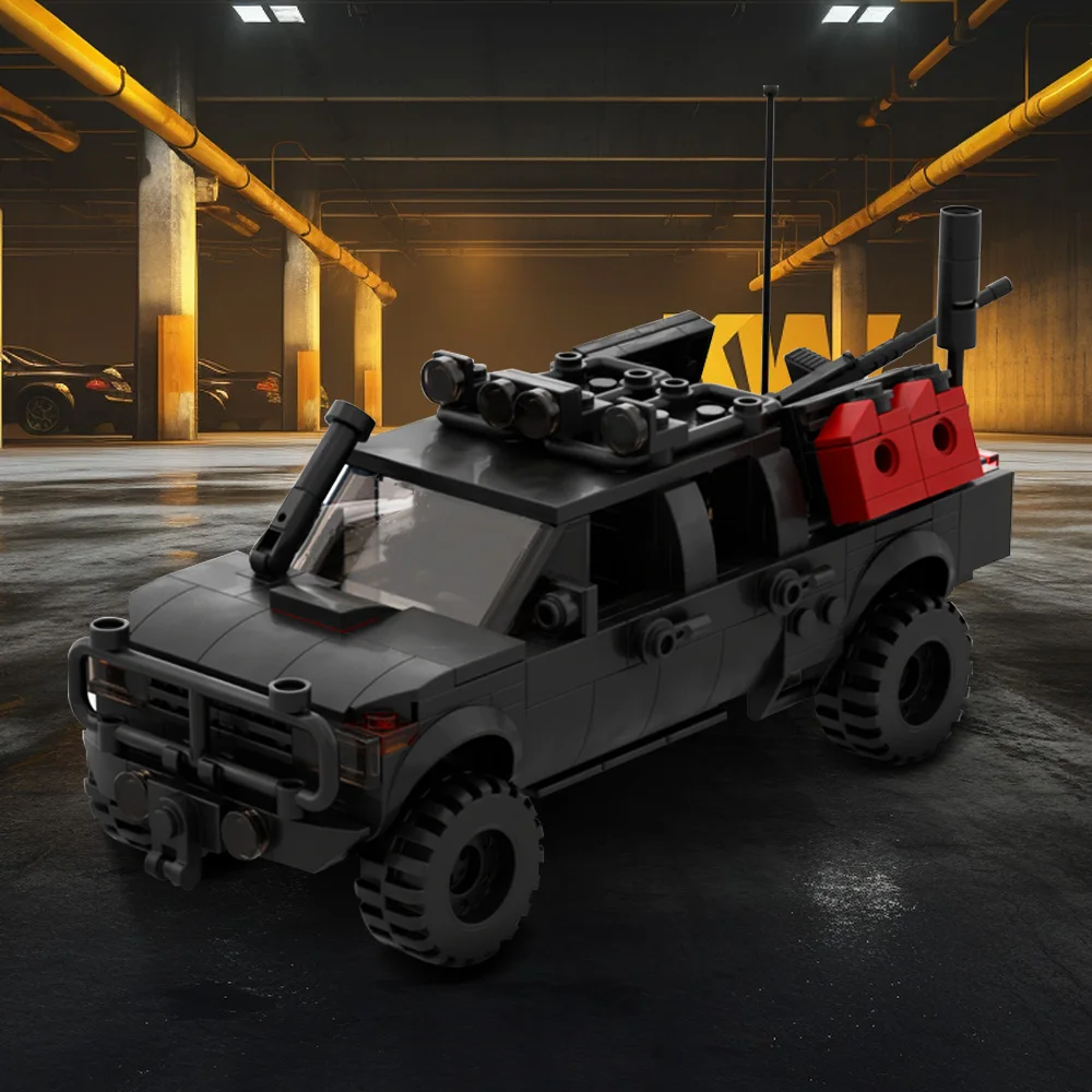 MOC Fuerzas de Operaciones Especiales Técnicas - Coche Todoterreno de Ladrillos, Coche Militar Todoterreno, Bloques de Construcción, Modelo de Ensamblaje, Juguetes, Regalo para Niños