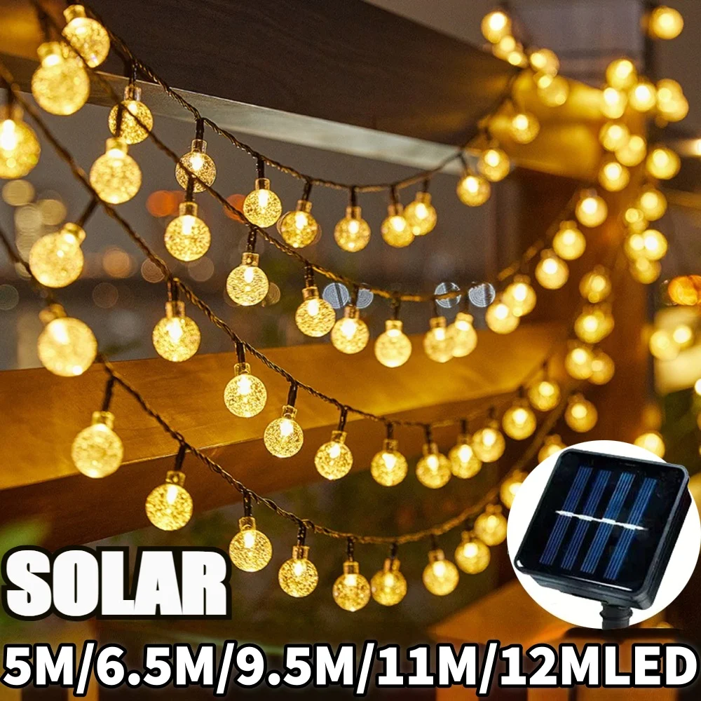 Solar Bubble Balls Lamp String Lights for Outdoor Decoration Suitable for Courtyards Gardens Christmas Holiday Party Decorations