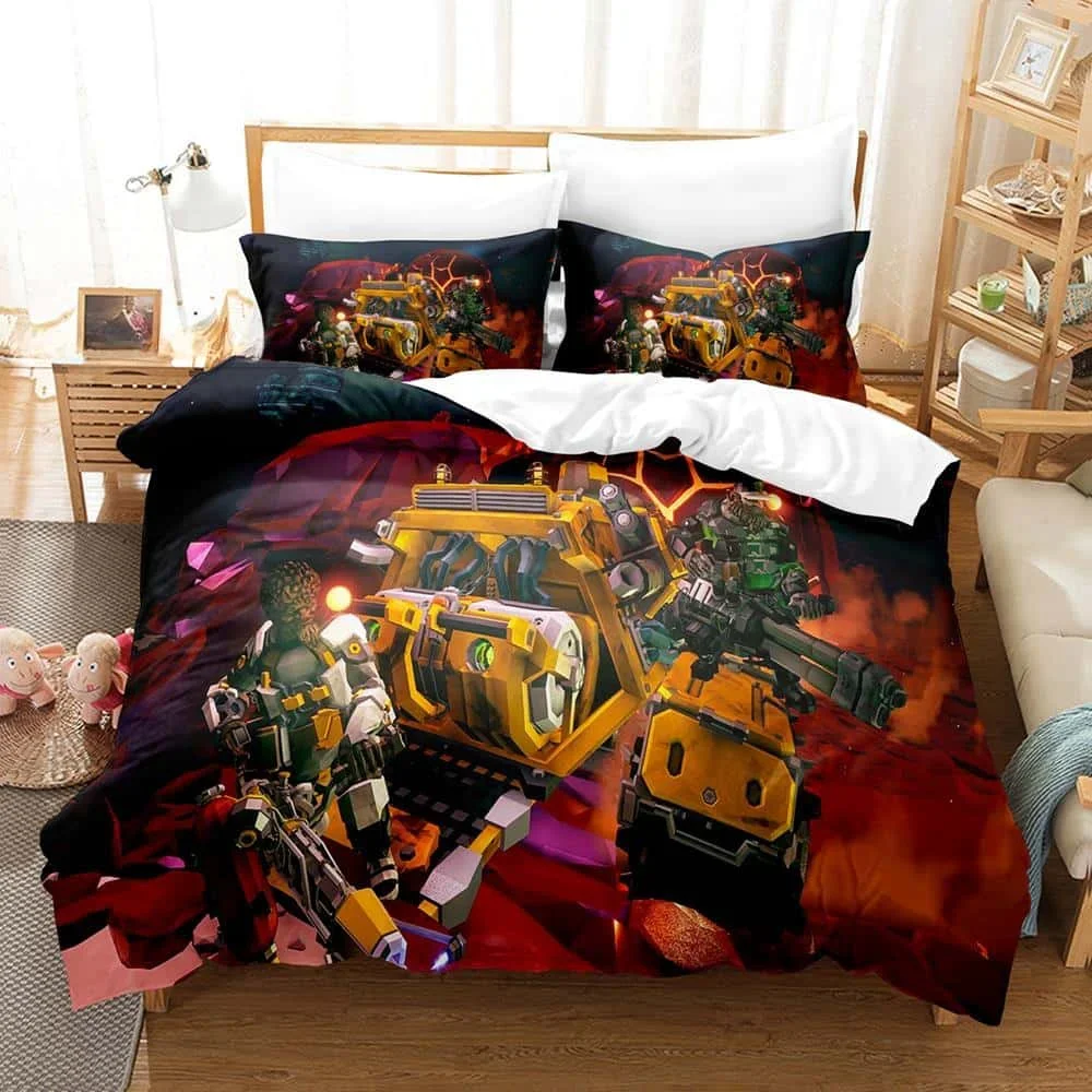 

3D Print Game Deep Rock Bedding Set Single Twin Full Queen King Size Bed Set Adult Kid Bedroom Duvet cover Sets Home Textiles