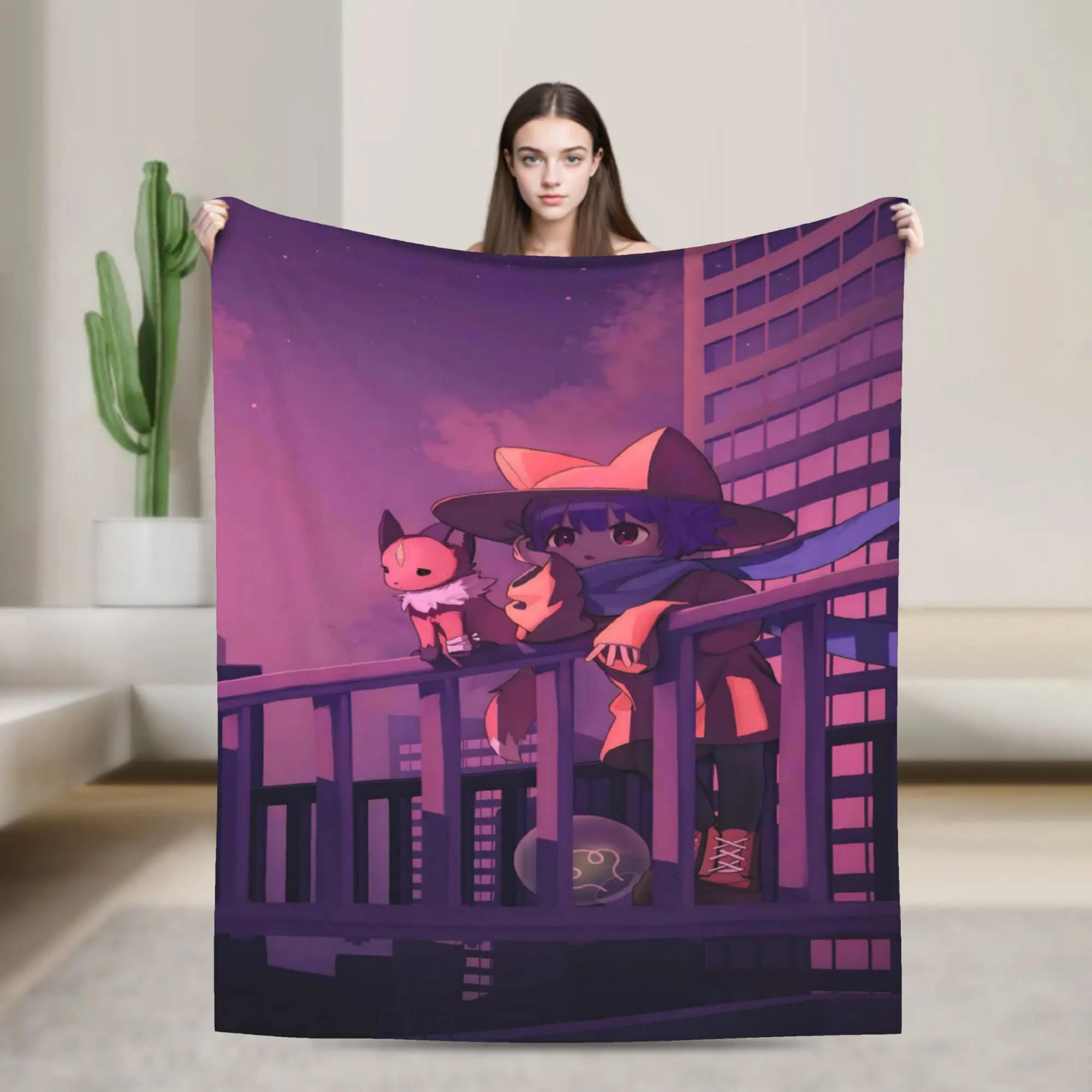 OneShots Niko Blanket Ultra Soft  Throw Blankets for Bed 50x60 Inch Multiple Sizes Plush Thin Quilt