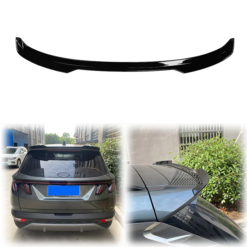 

2021 2022 2023 2024 To Up For Hyundai Tucson L Car Rear Window Spoiler WIng Lip High Quality ABS Glossy Black Carbon Look