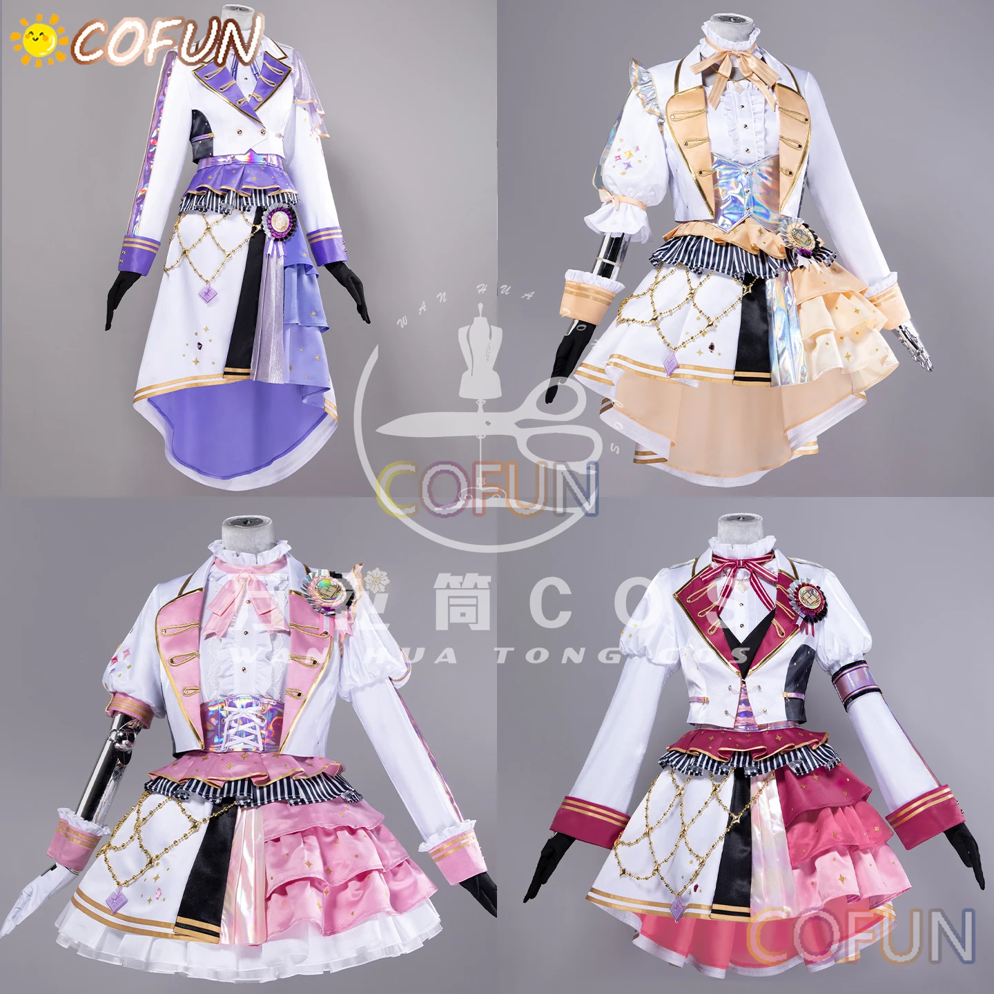 

COFUN PJSK Nightcord Asahina Mafuyu/Yoisaki Kanade/A Akiyama Mizuki/Shinonome Ena Косплей Костюм Хэллоуин Игровой Костюм Женский