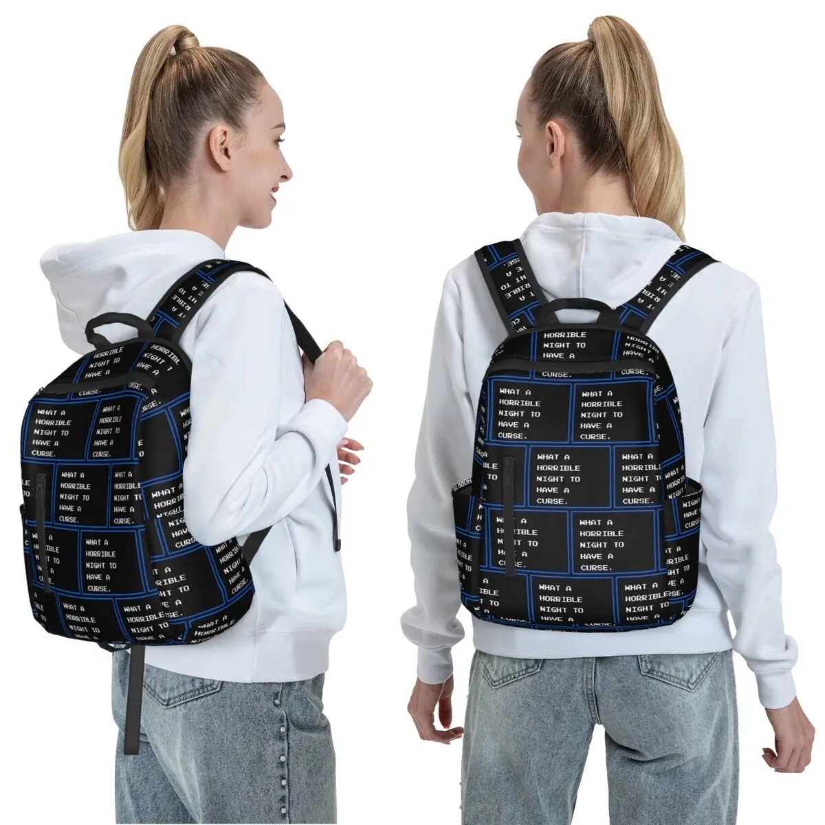 What A Horrible Night To Have A Curse Castlevania Game Backpack Daypack Children BookBag School Bag Shoulder Bags for Men Women
