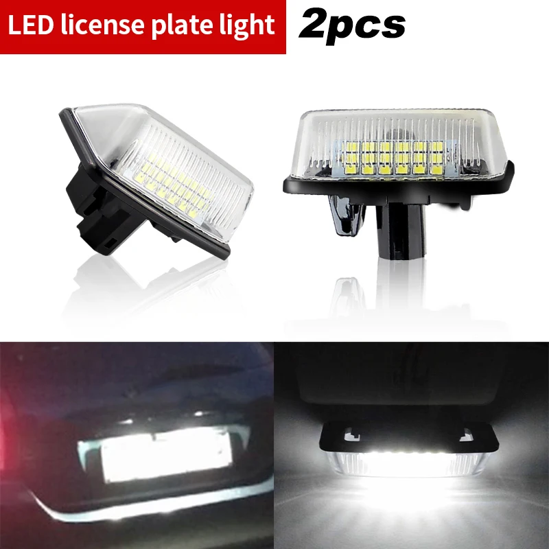 2PCS Für Toyota Alphard Wish Noah/Voxy Estima Caldina Corolla Crown Majesta Starlet Sprinter Celica Raum LED kennzeichen Licht