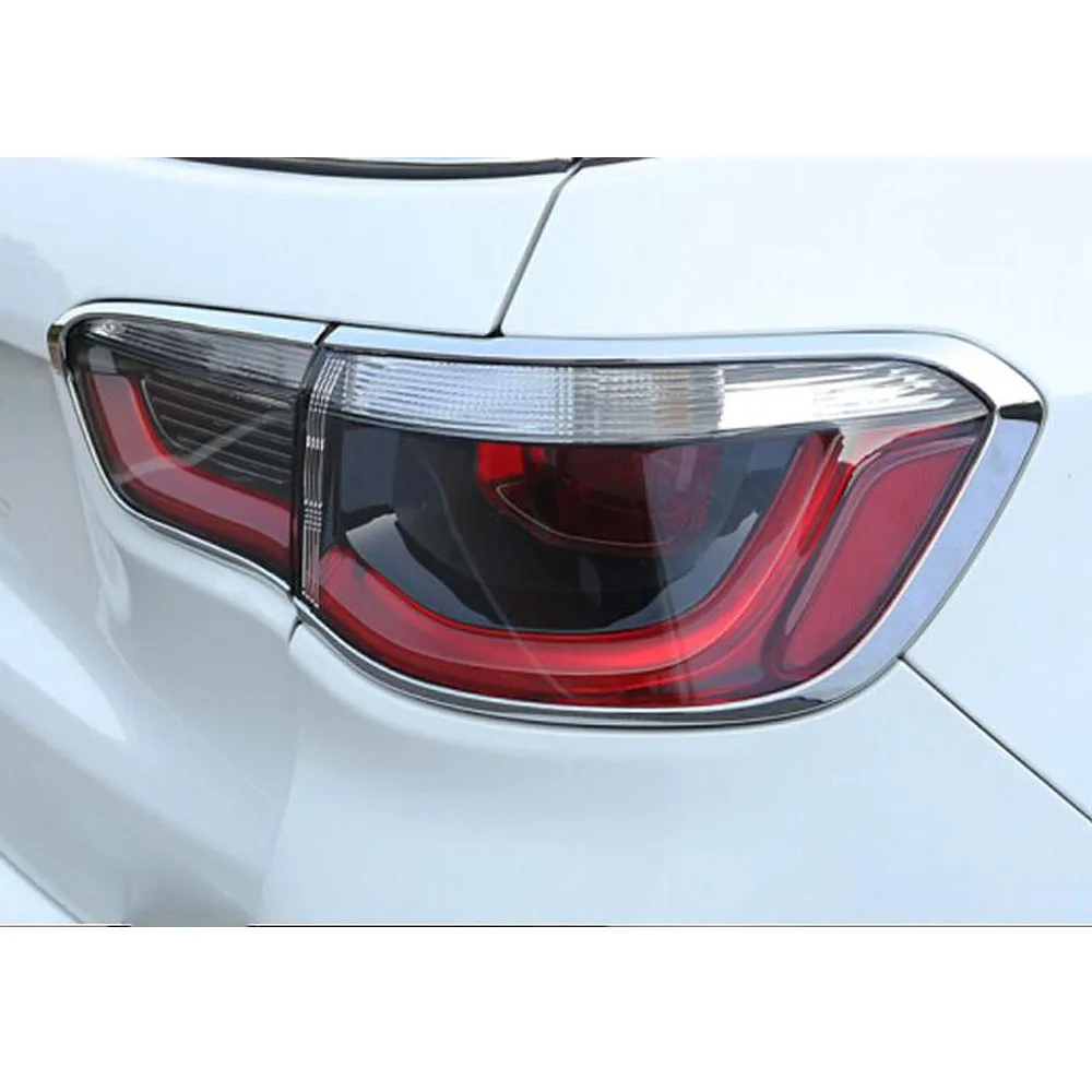 For Jeep Compass 2017 2018 2019 2020 2021 2022 Car Styling Detector ABS Chrome Cover Trim Back Tail Rear Light Lamp Frame Parts