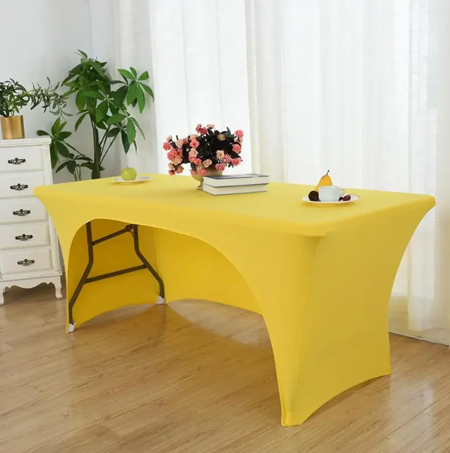 Wedding Spandex Table Cover Cloth Rectangular One Side Open Guest Party Nice Design Luxury Durable Use