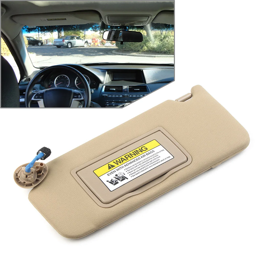 Beige Car Sun Visor Shade Front Left Sunshade Sunshield For Honda Accord 2008 2009 2010 2011 2012 83280TA0A91ZB