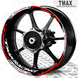 Reflective Motorcycle Wheel Sticker Scooter Rim Stripe Decals 15 Inch For Yamaha TMAX 530 560 TMAX530 TMAX 560 T max