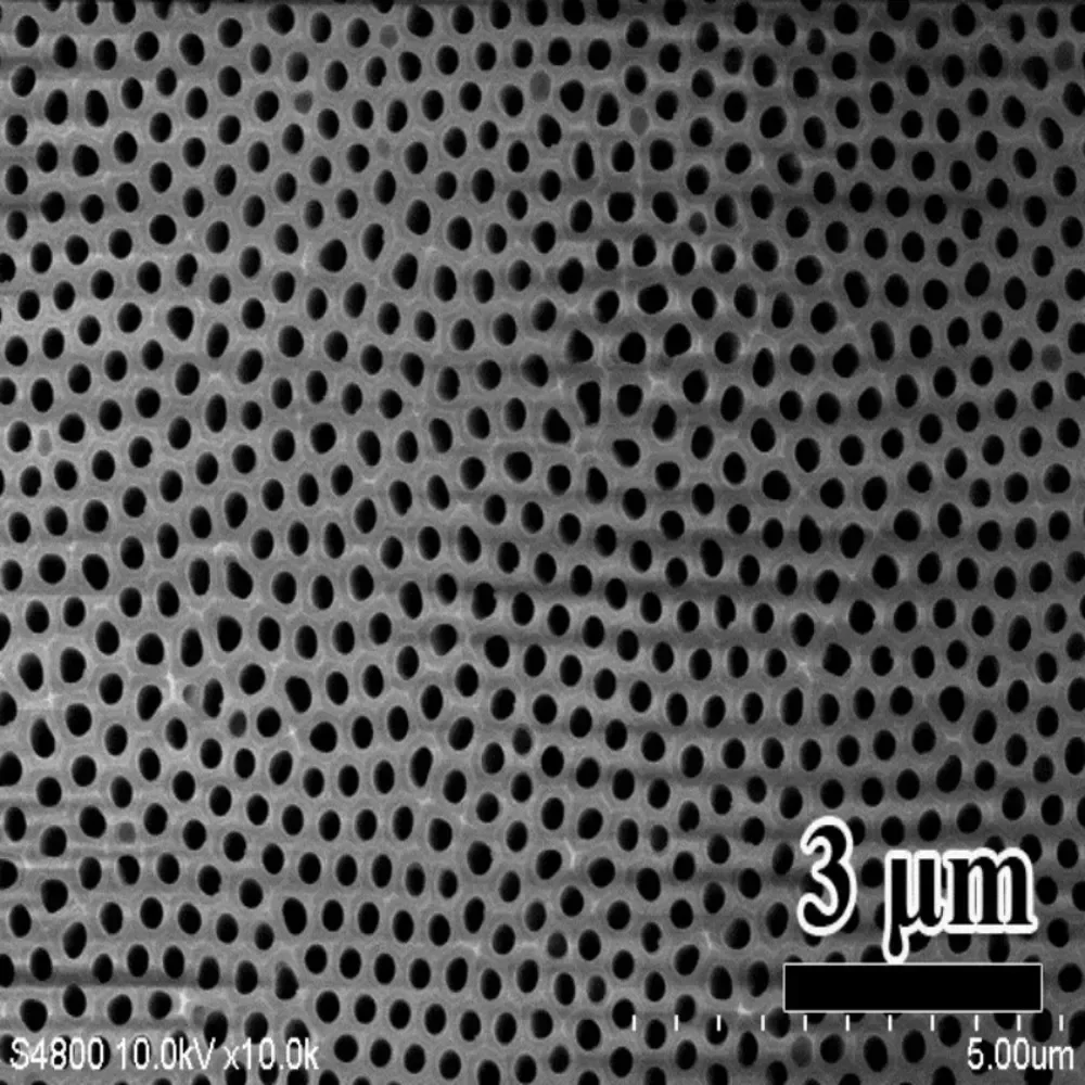 تخصيص DP065 تباعد المسام 65nm تمرير مزدوج AAO AAO قالب AAO مرشح غشاء غير عضوي قالب ألومينا مسامية