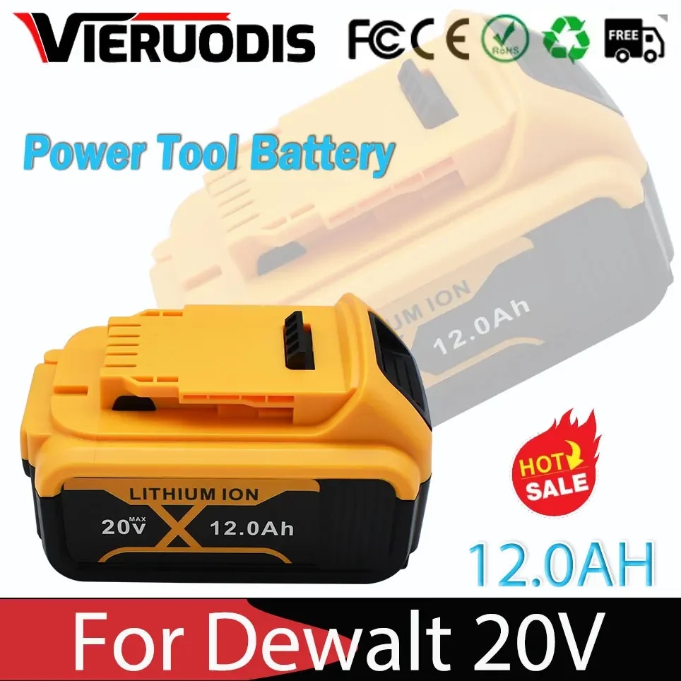 

for DeWalt 20V 8.0Ah rechargeable power tool battery,suitablefor DCB205 DCB204-2DCB200+charger with LED lithium-ion rechargeable