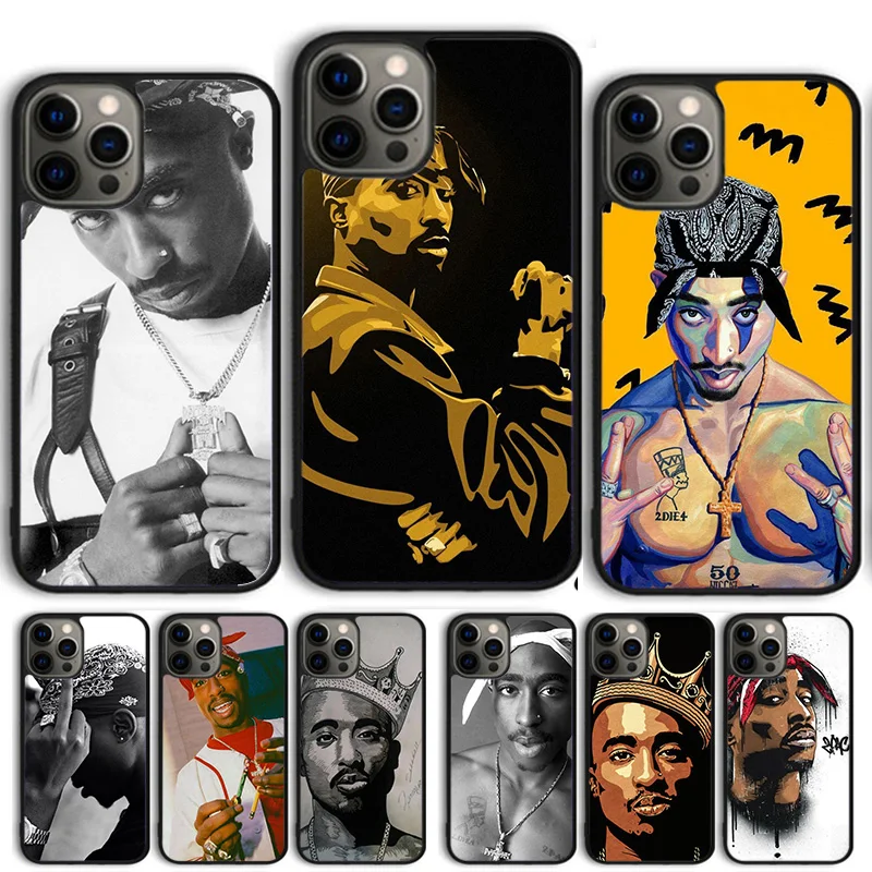 Tupac 2pac Shakur Phone Case For iPhone 14 15 16 13 12 Mini Max Cover For Apple iPhone 14 15 16 11 Pro Max 6S 8 7 Plus SE2020