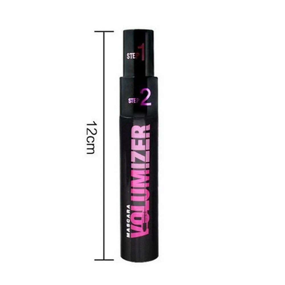 Make-up 2 in1 Double Purpose Mascara wasserdicht und schweiß fest Curling Pinsel Make-up Augen faser Mascara Wimpern Wimpern schwarz