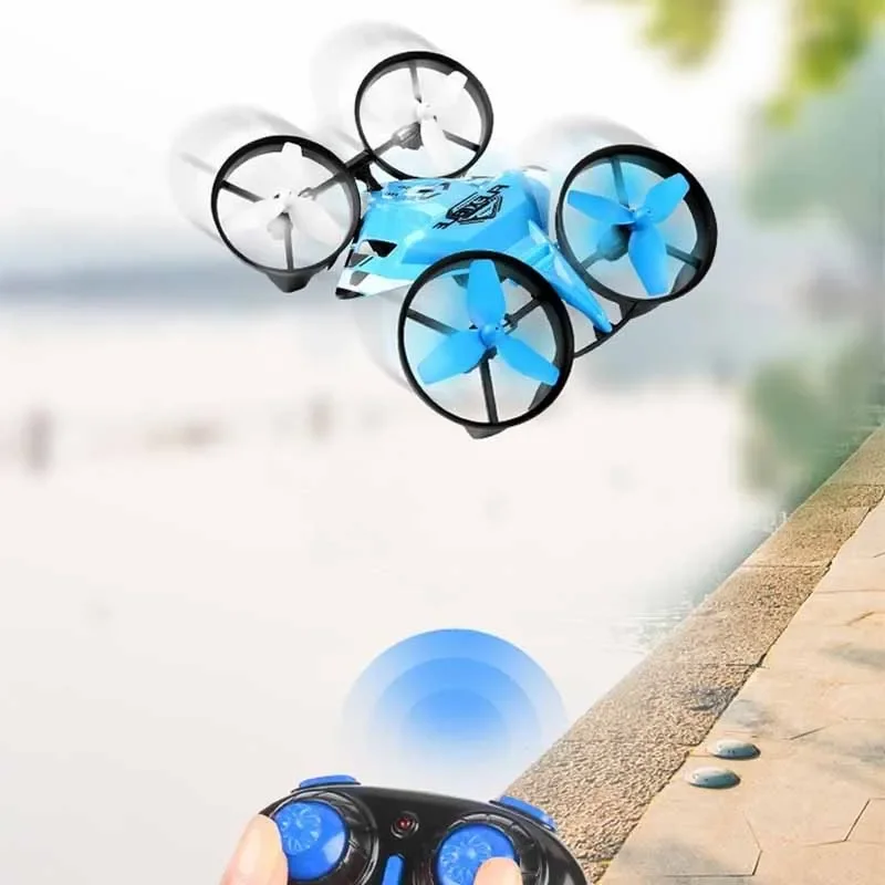 JJRC Mini Water, Land And Air Three-in-one Waterproof Drone Aerobatic Aircraft Remote Control Aircraft Toy Boy Birthday Gift