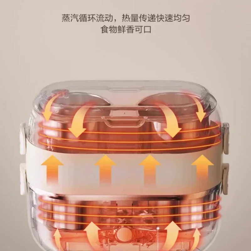 office workers Heating lunch box can be plugged in,  keep warm, electric cooking, self-heating bento box, portable lazy artifact