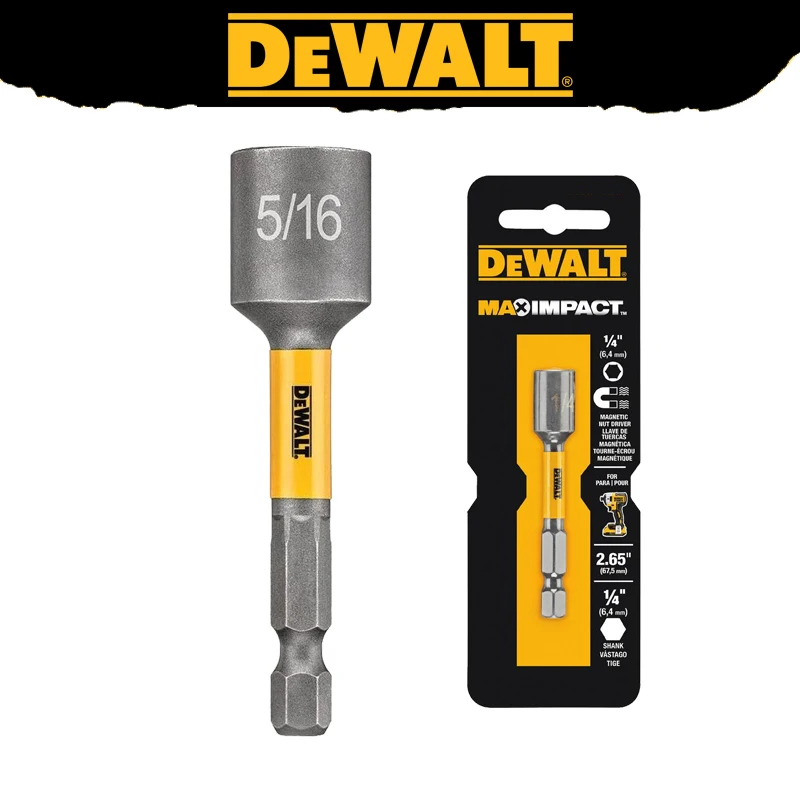 DEWALT DWA516TNDMI 5/16 Inch Max Impact Nutsette 67.5MM Magnetism High Hardness Metal Tool Accessories