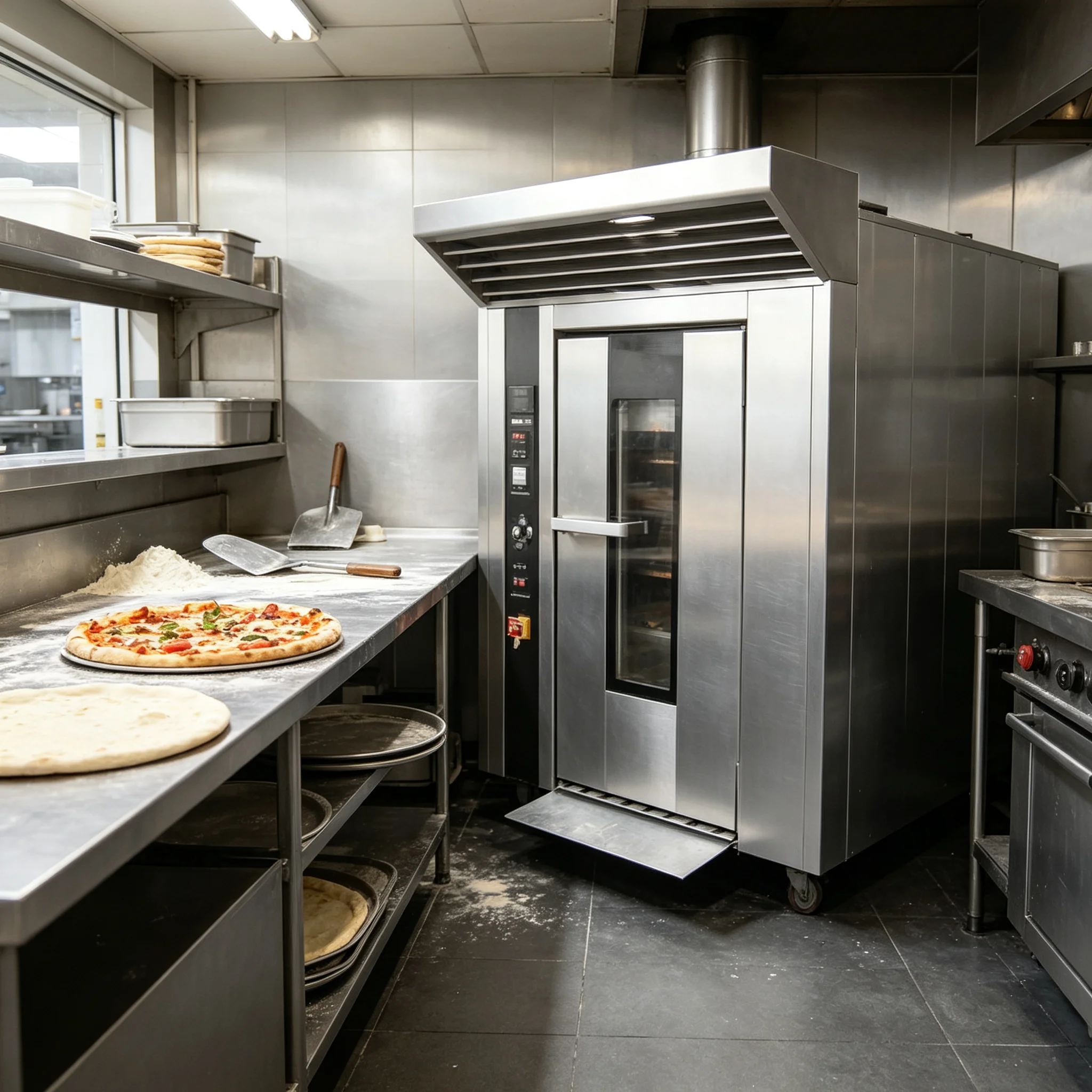Convection Countertop Oven, Multi-Function Rotary Roaster, Bake Toast Grill for Pizza Cake Meat