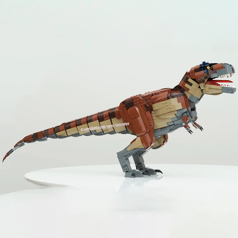 2012 peças figuras colecionáveis moc real t. rex filme famoso modelo criativo blocos de construção brinquedos diy presente para crianças