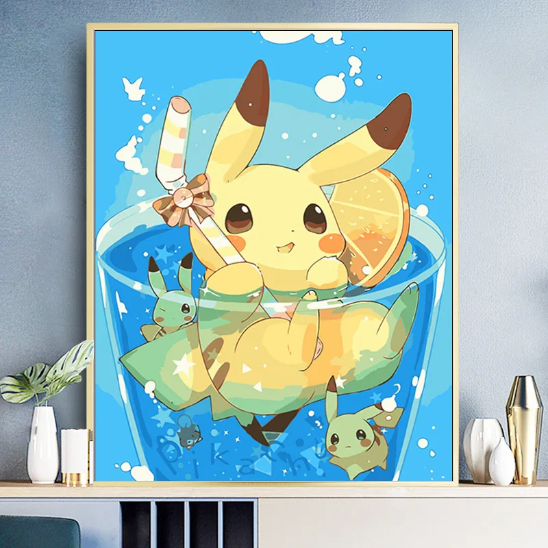 

5D Diamond Painting Cartoon Pikachu Full Drill Embroider Living Room Decoration Draw Handiwork Material Packs DIY Best Gifts