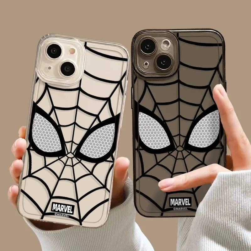 Shockproof clear bumper Luxury 3D cute Superman Cartoon Masked SpiderMan Marvel case for iphone 11 12 13 14 15 Pro Max X cover