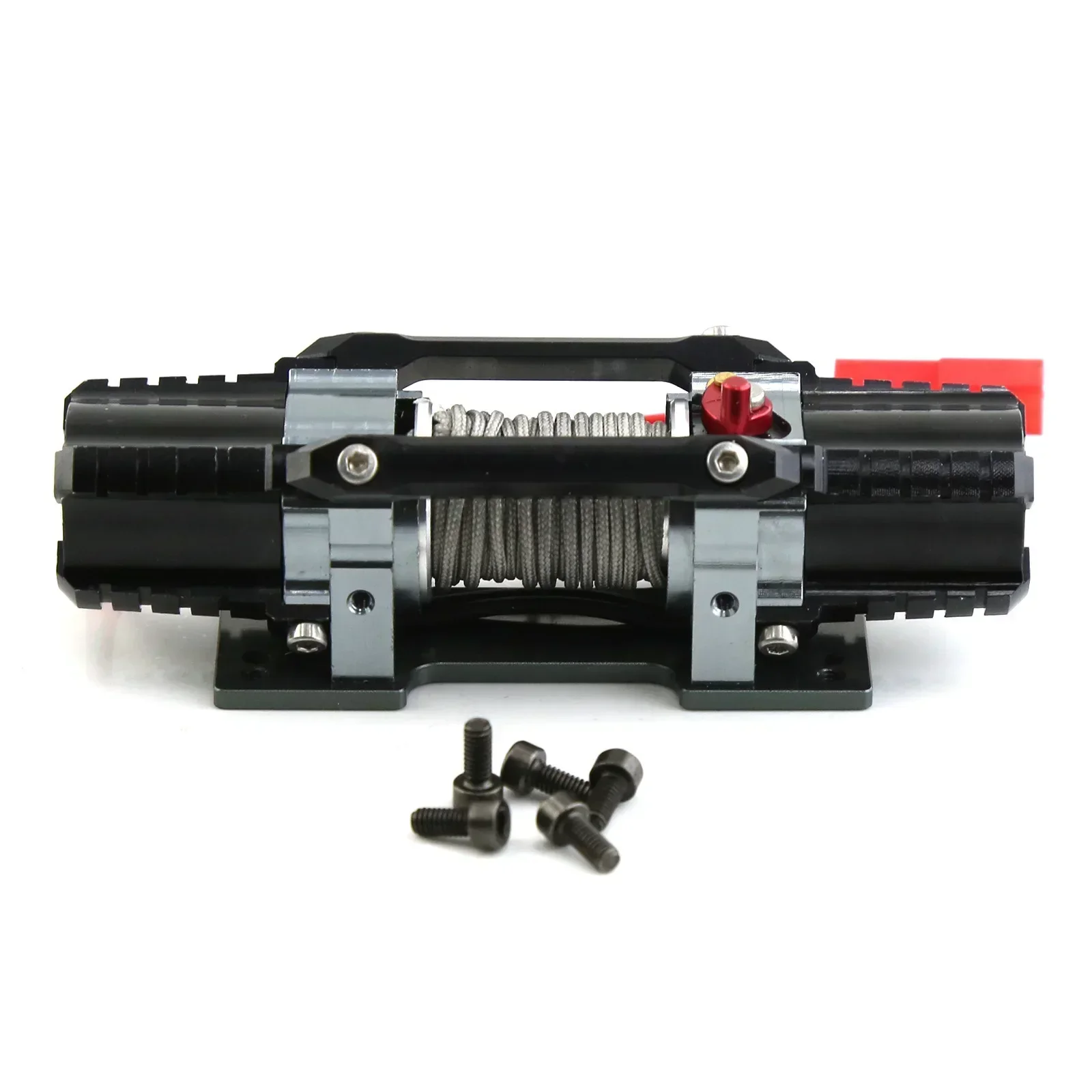 Cabrestante simulado de Metal de doble Motor para coche trepador de control remoto Axial SCX10 TRX4 RC4WD D90 KM2 Redcat YK4082, piezas de mejora, 1/8 1/10