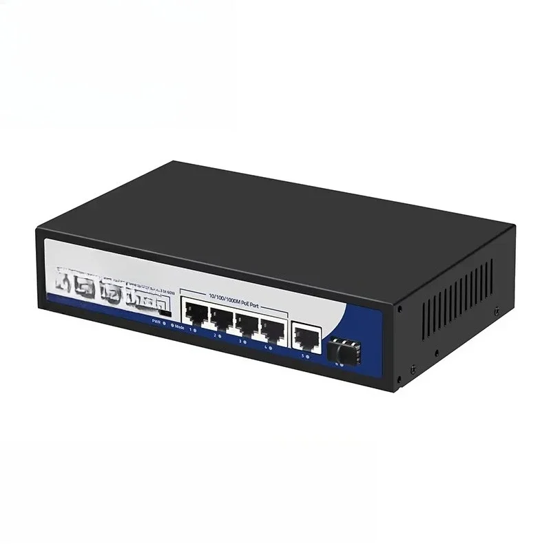4-port Gigabit optical Ethernet PoE switch supports VLAN 120W power supply with Gigabit SFP port