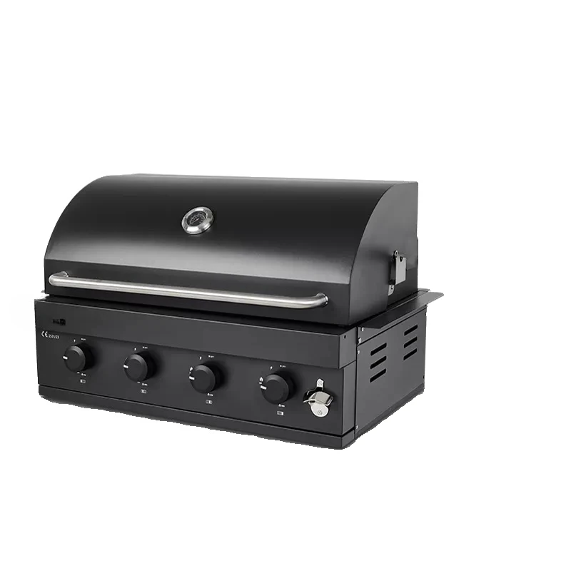 

built-in BBQ outdoor charcoal BBQ station villa patio gas BBQ rack smokeless