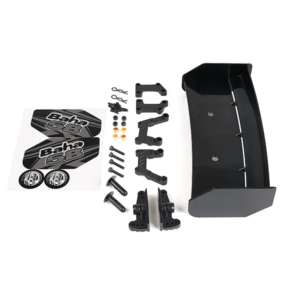 Kit ala in plastica e metallo Kit ala posteriore per auto da arrampicata adatto per parti di automobili RC 1/5 HPI ROFUN ROVAN KM BAJA 5B