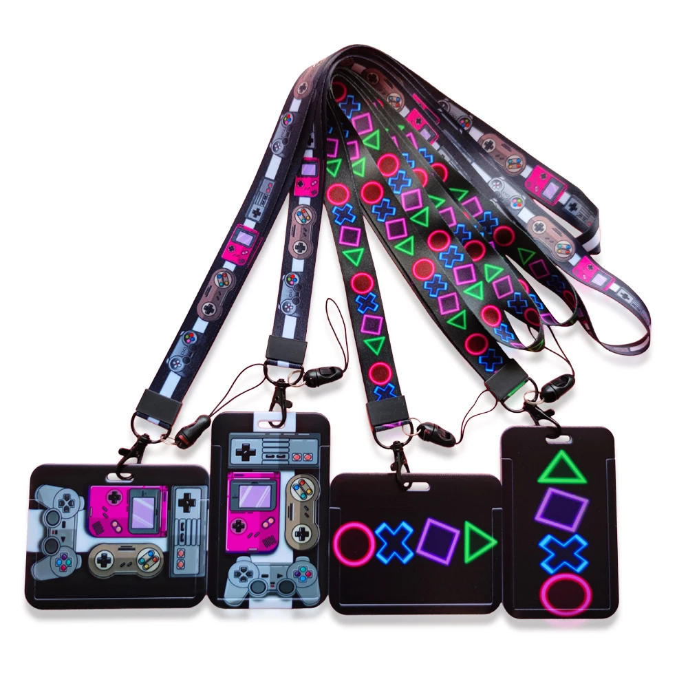 Cute Horizontal Lanyard Name Card Holder Student Hanging Neck Phone Lanyards Badge Door Subway Access ID Card Holders Case