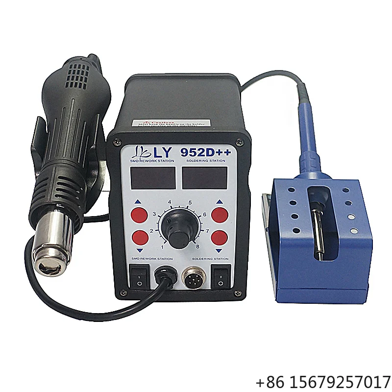 2 in 1 Solder Station LY 952D++ Dual Led Rework Station Blower Gun Hot Air Gun With Mobile Phone Repairing 220V 110V High Power