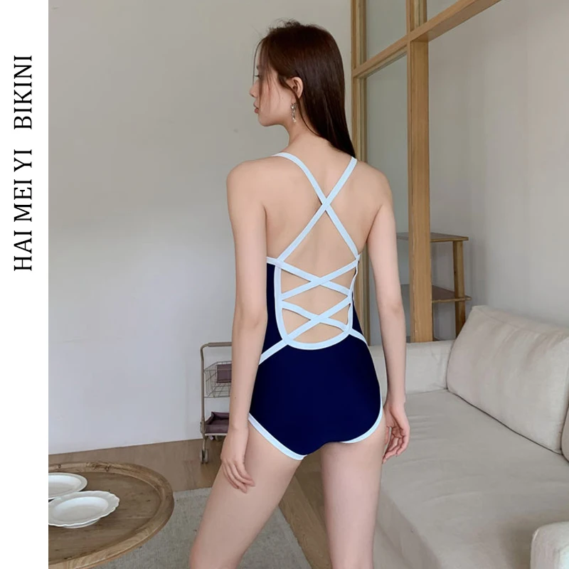 

Новый модный женский купальник в винтажном стиле, скрывающий живот, с эффектом похудения, для горячих источников, повседневный, для плавания